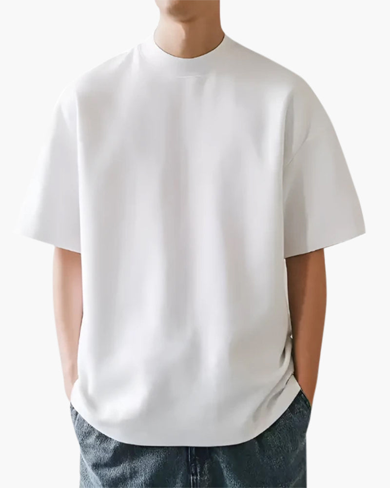 Verfijnd effen T-shirt