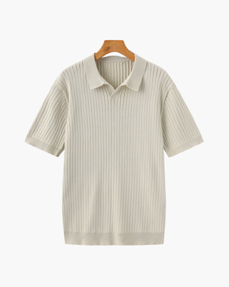Premium geribbelde polo
