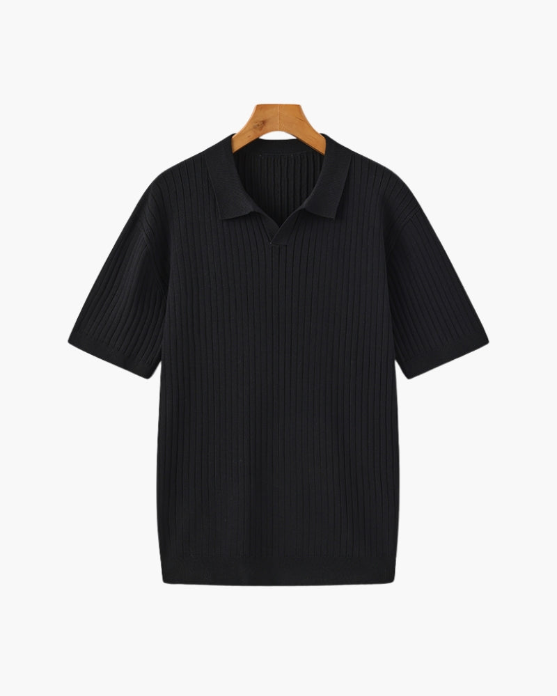 Premium geribbelde polo
